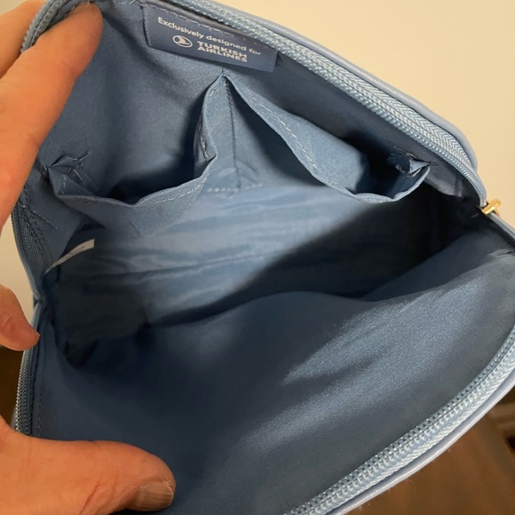 Salvatore Ferragamo blue leather zip around cosmetics bag - Picture 7 of 10